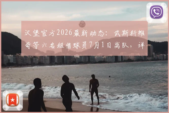 汉堡官方2026最新动态:武斯科维奇等六名租借球员7月1日离队,详细盘点其母队及未来去向